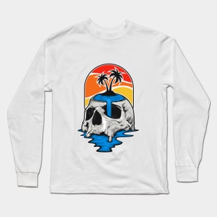 Tropical Skull Island Long Sleeve T-Shirt